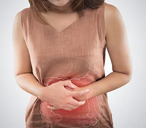 Woman With Stomach Pain