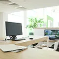 office desk and computer to show what to do at work to prevent illness