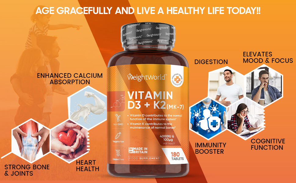 Vegan D3+K2 Supplement for Men & Women