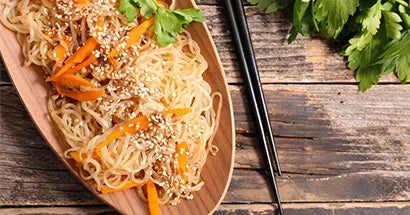 Shirataki Noodles with Butter Sauce and Almonds