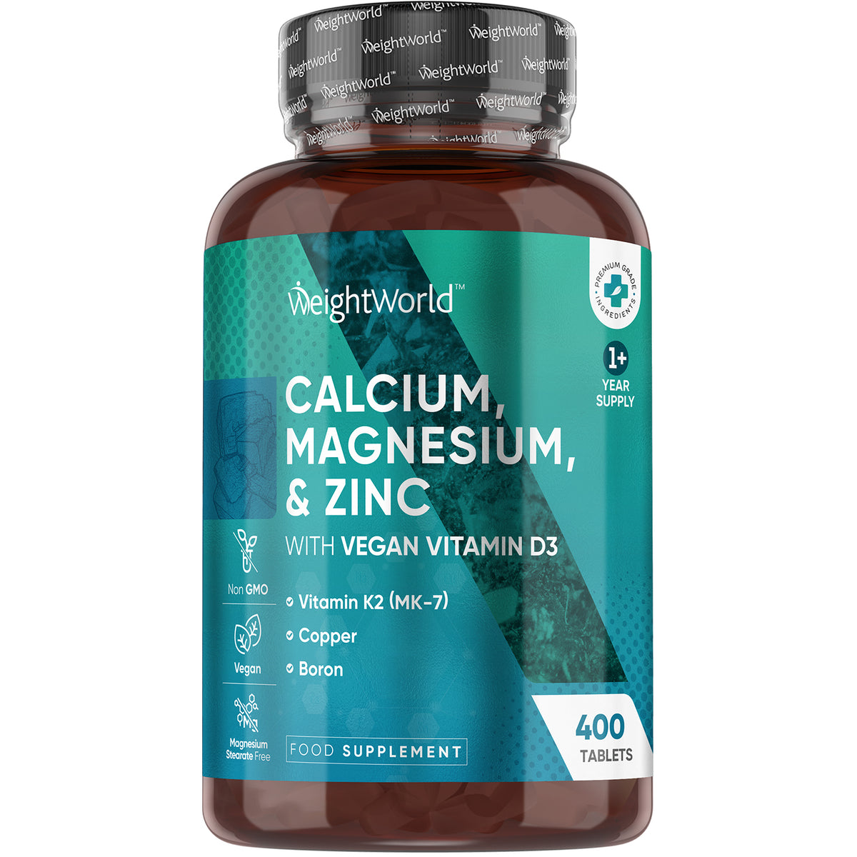 Calcium Magnesium & Zinc Vegan Vitamin D3 Tablets