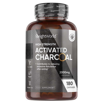 Bottle of WeightWorld Activated Charcoal Capsules