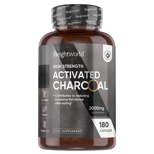 Bottle of WeightWorld Activated Charcoal Capsules