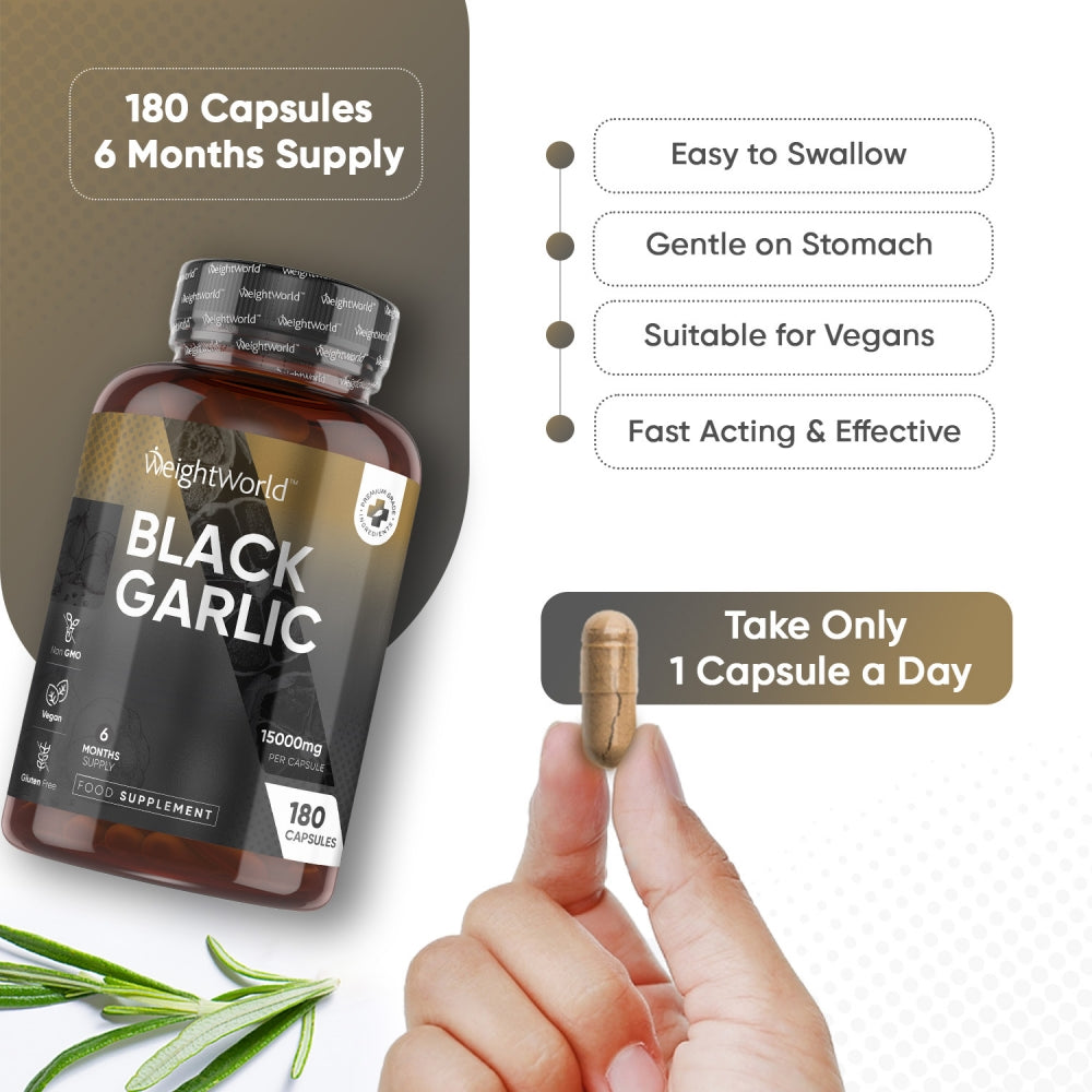 Nutritional information of our black garlic capsules