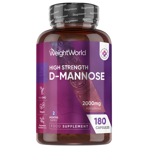 VitaBright D-Mannose Capsules | 2000mg Per Day | 180 Angola