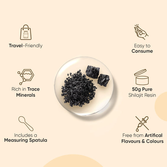 Pure Himalayan Shilajit Resin | 50g 62 Servings | 2-Month Supply ...