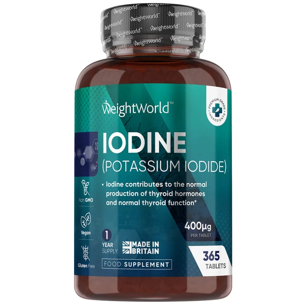 Bottle of WeightWorld iodine tablets