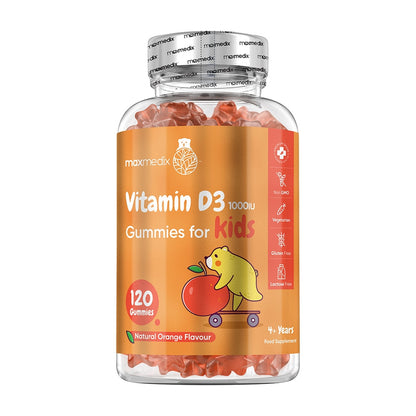 Bottle of WeightWorld 1000 IU Vitamin D3 Gummies for Kids