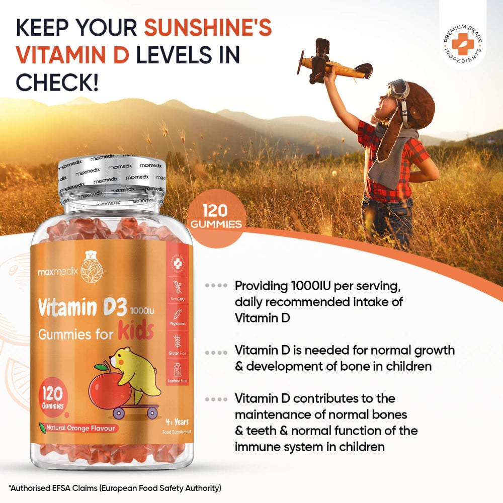 Benefits of Vitamin D for Kids that can be acquired using our Vitamin D3 Gummies