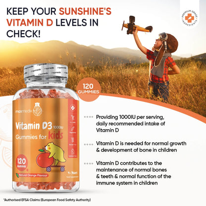 Benefits of Vitamin D for Kids that can be acquired using our Vitamin D3 Gummies