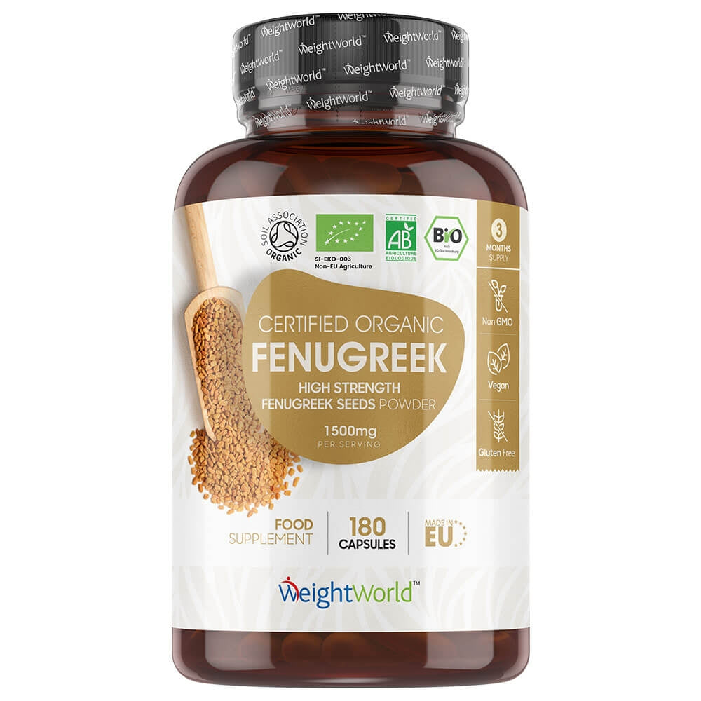 Bottle of WeightWorld Organic Fenugreek Capsules