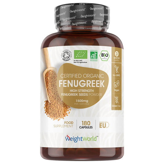 Bottle of WeightWorld Organic Fenugreek Capsules