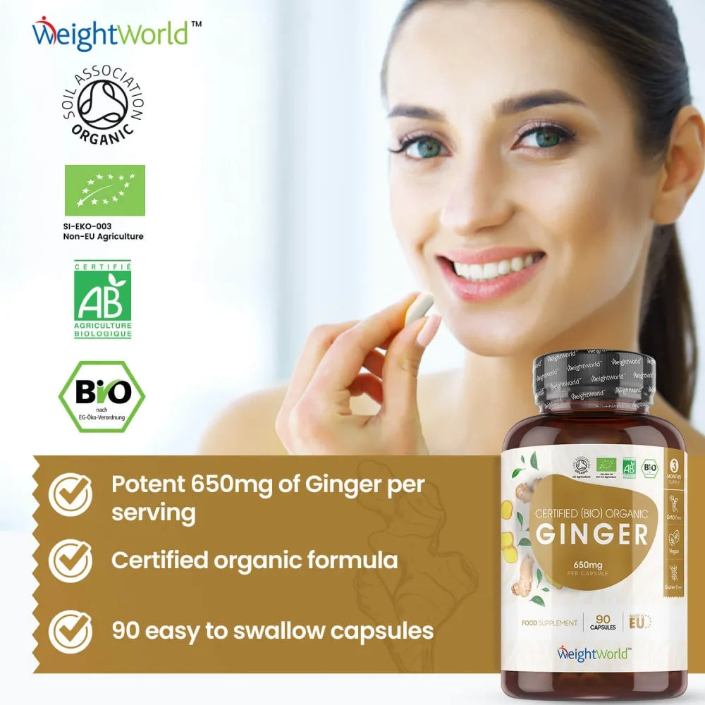 Features of our organic ginger capsules