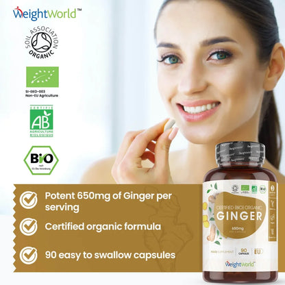 Features of our organic ginger capsules