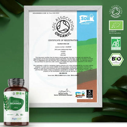 SOIL Association Cerified moringa capsules