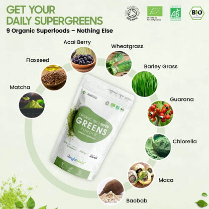 Ingredients of our super greens powder