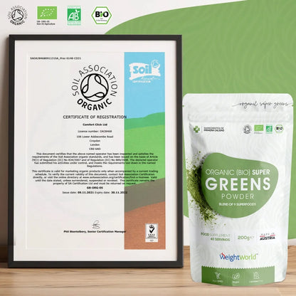 Soil Association Certified super greens powder from WeightWorld