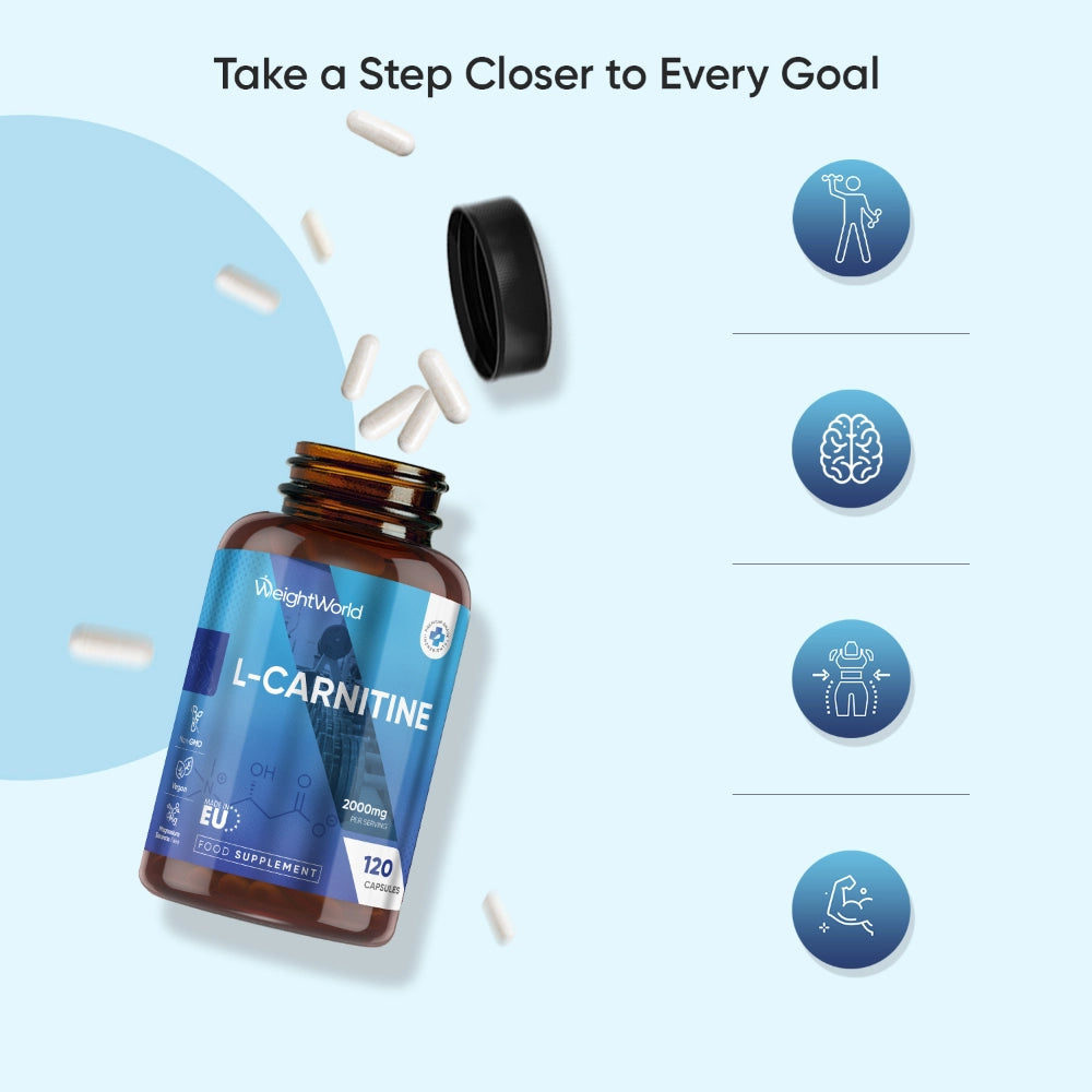 L-Carnitine Capsules | 2000mg 120 Capsules | WeightWorld L-Carnitine Capsules | 2000mg 120 Capsules | WeightWorld