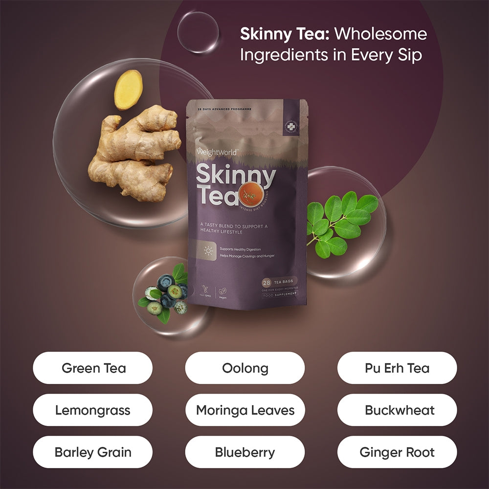 GPGP Greenpeople Natural Skinny Fit Detox Tea – 28/40 Bags, Organic Cleanse With Lotus Leaf & Rose, Weight Management